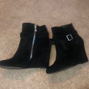 Vince Camuto Black Suede Ankle Boots